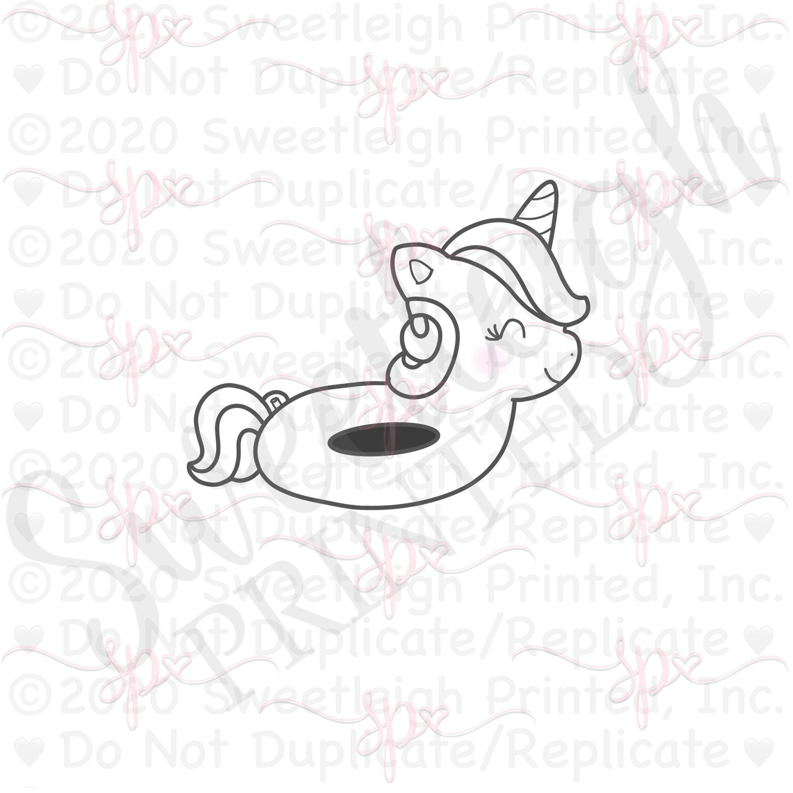 Unicorn Pool Float Cookie Cutter - Sweetleigh 