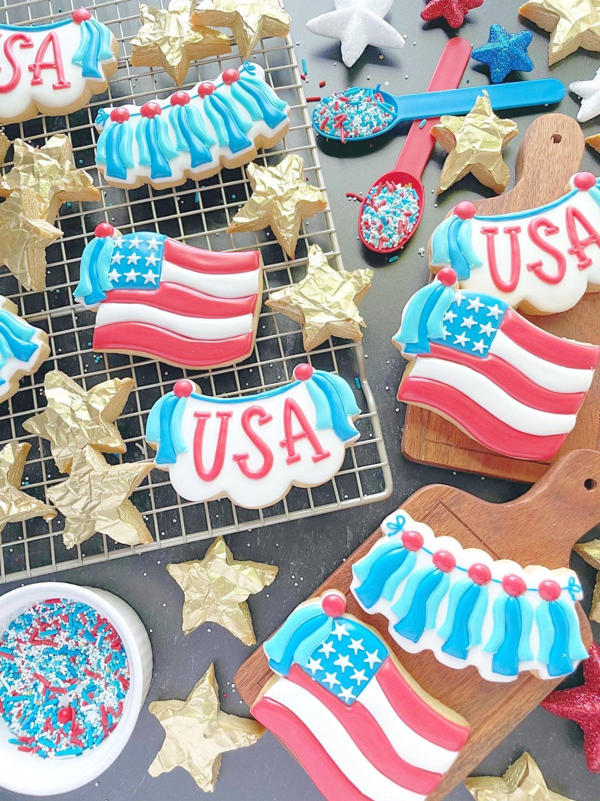 USA Banner Cookie Cutter - Sweetleigh 