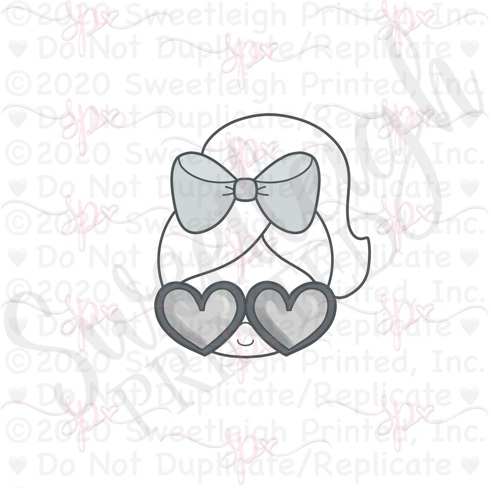Valentine Girl 3 Cookie Cutter - Sweetleigh 