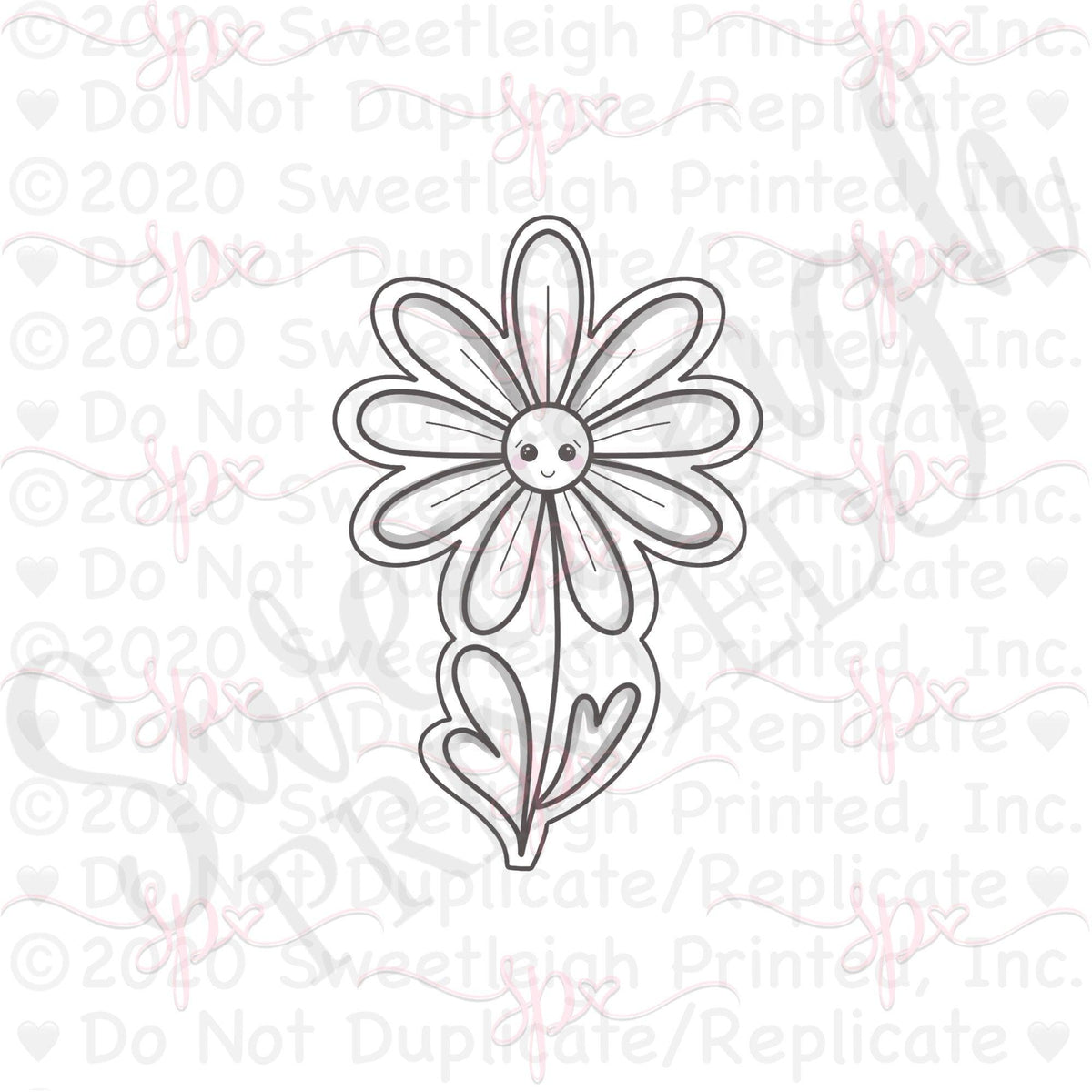 Valentine&#39;s Daisy Cookie Cutter - Sweetleigh 