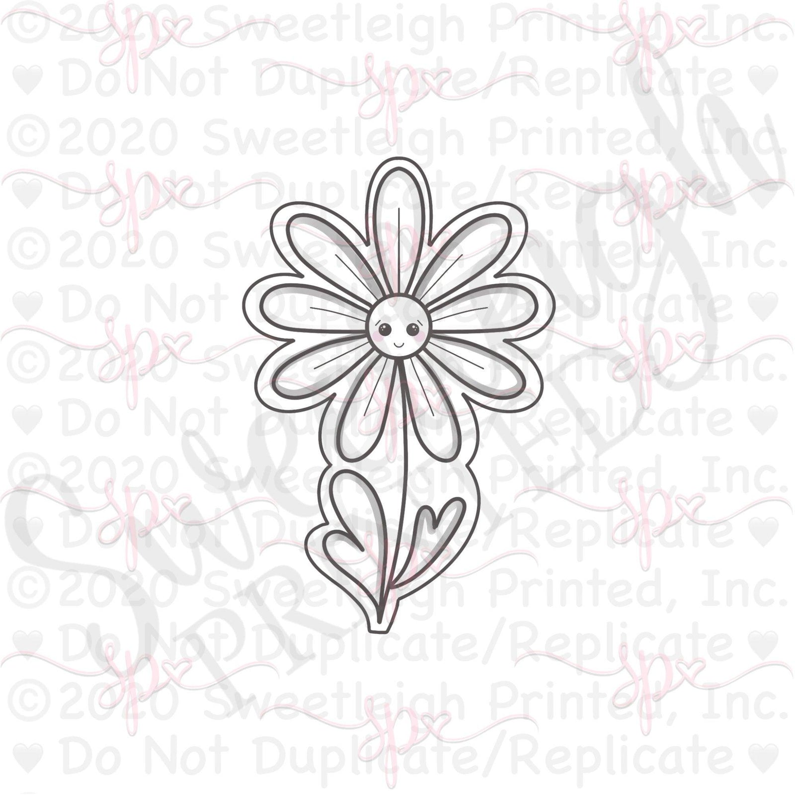 Valentine's Daisy Cookie Cutter - Sweetleigh 