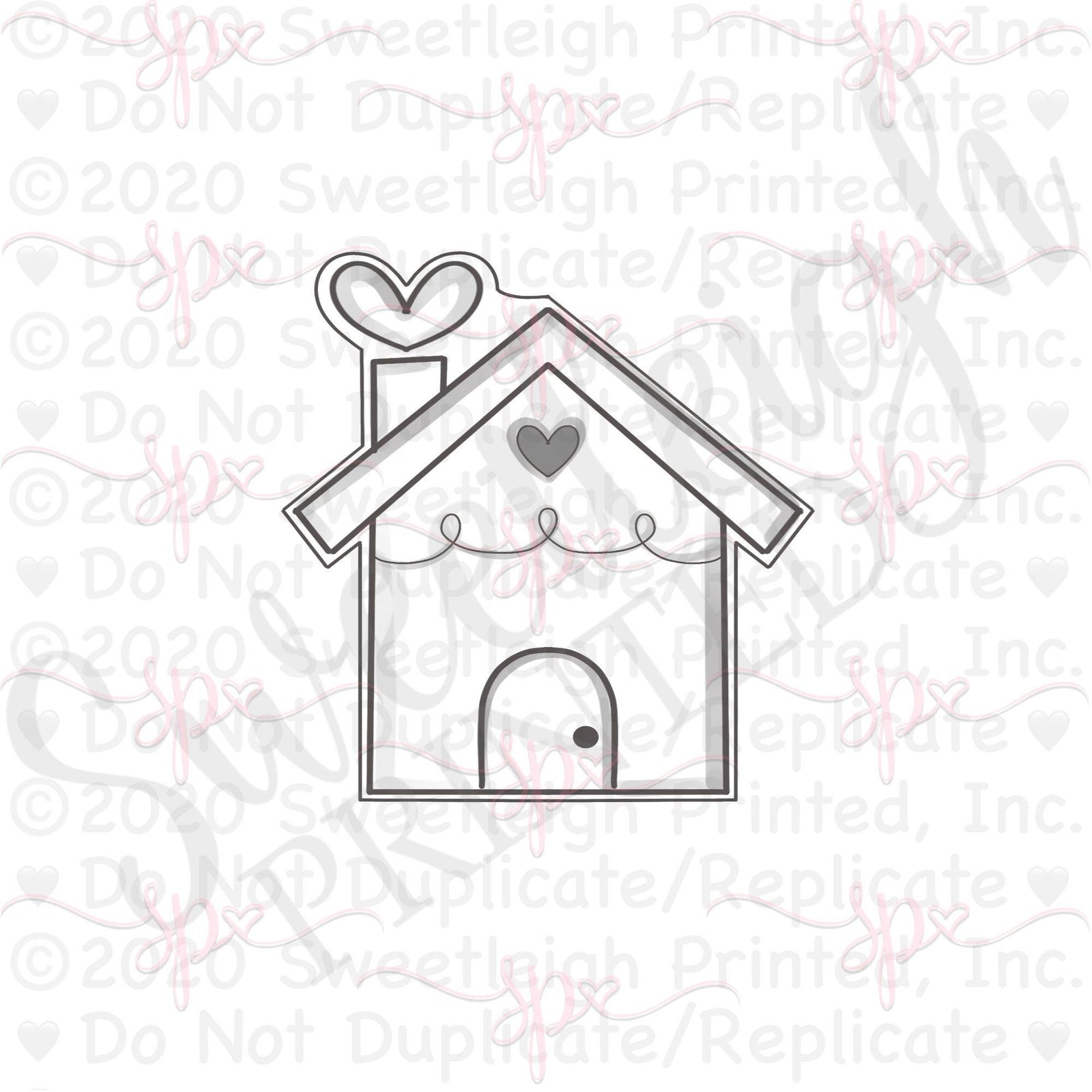 Valentine's House Cookie Cutter - Sweetleigh 