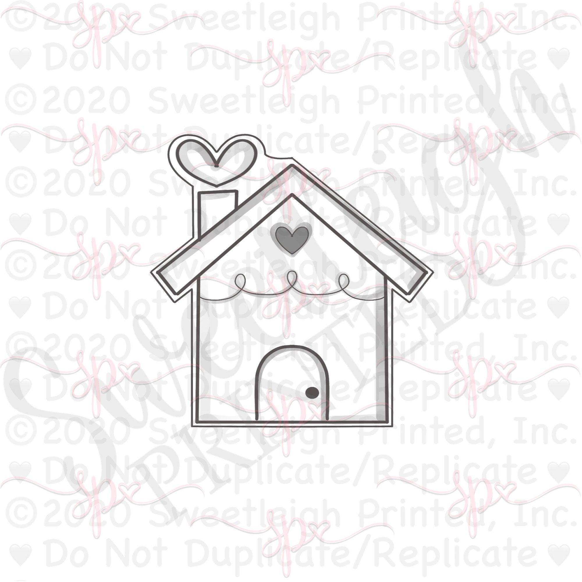 Valentine's House Cookie Cutter - Sweetleigh 