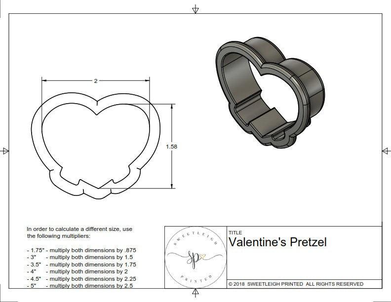 Valentine's Pretzel Cookie Cutter - Sweetleigh 