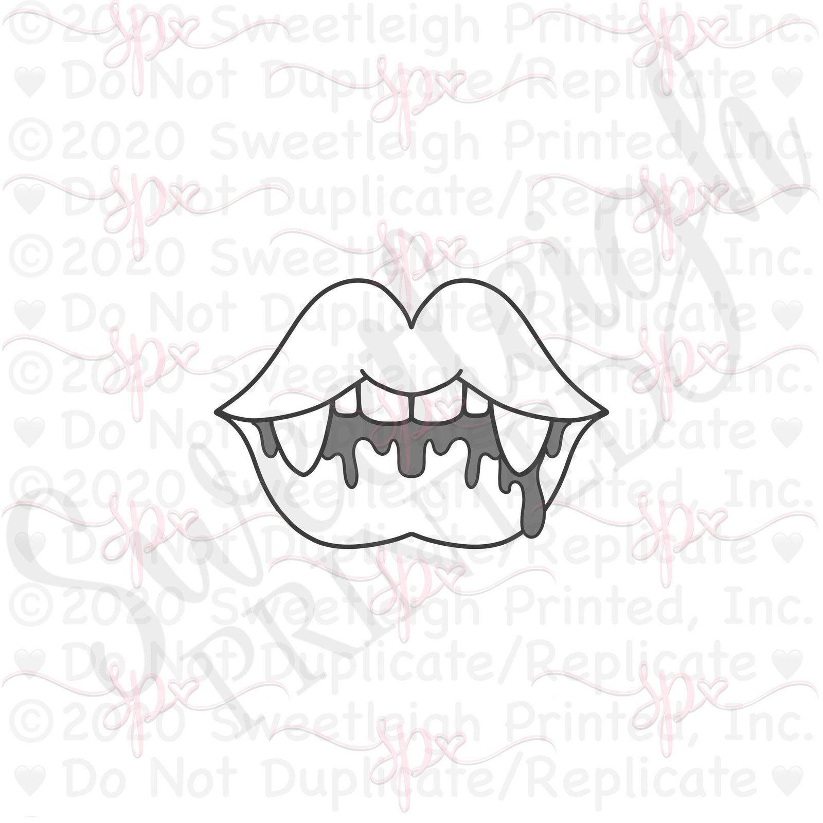 Vampire Lips Cookie Cutter - Sweetleigh 