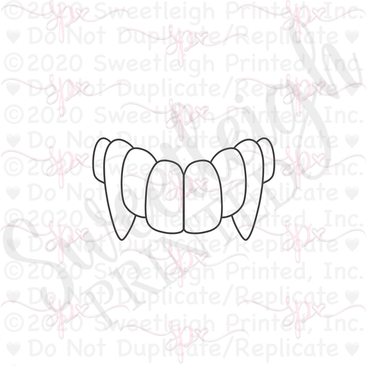 Vampire Teeth Cookie Cutter - Sweetleigh 