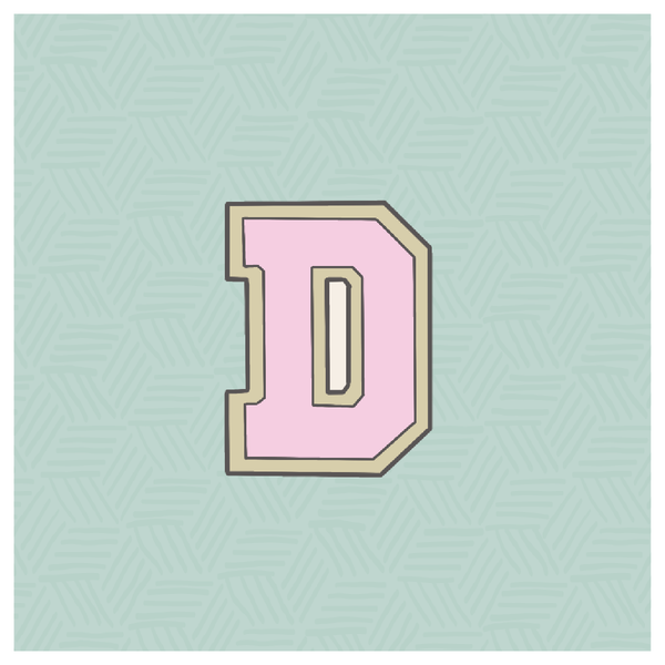 Varsity Letter D Cookie Cutter - Sweetleigh