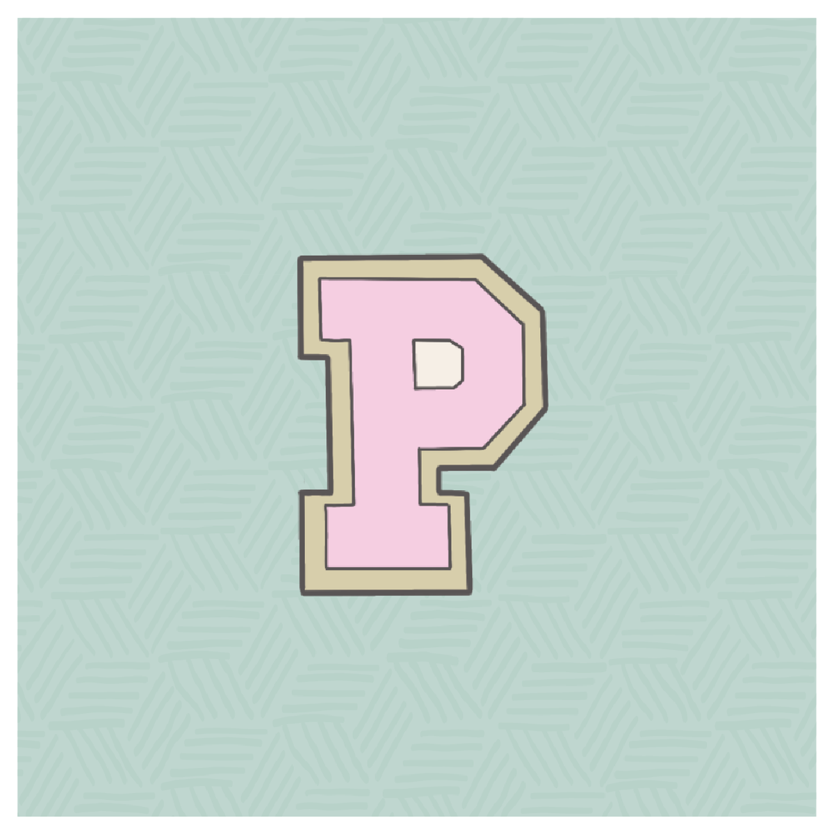 Varsity Letter P Cookie Cutter