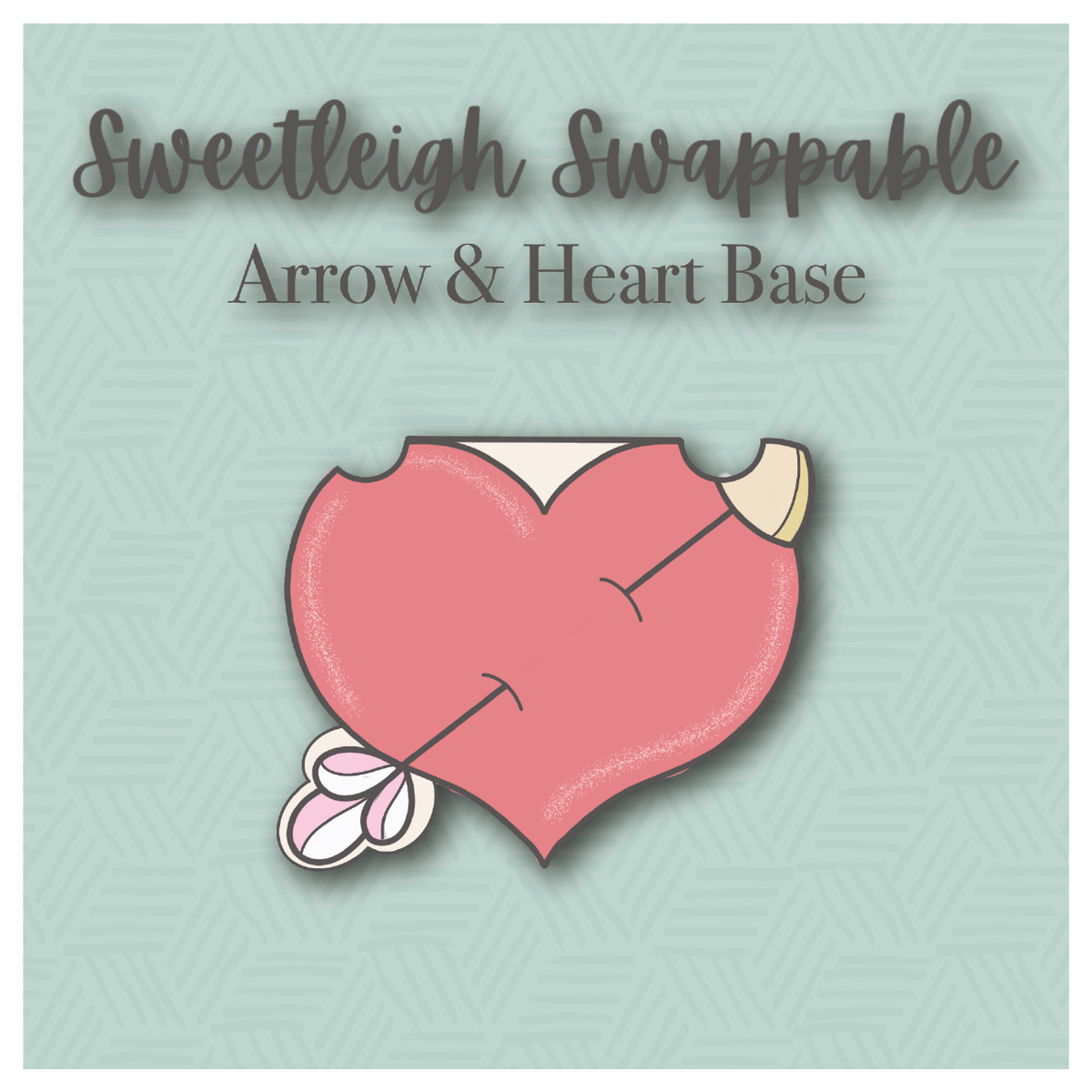 Sweetleigh Swappable Arrow &amp; Heart Base Cookie Cutter
