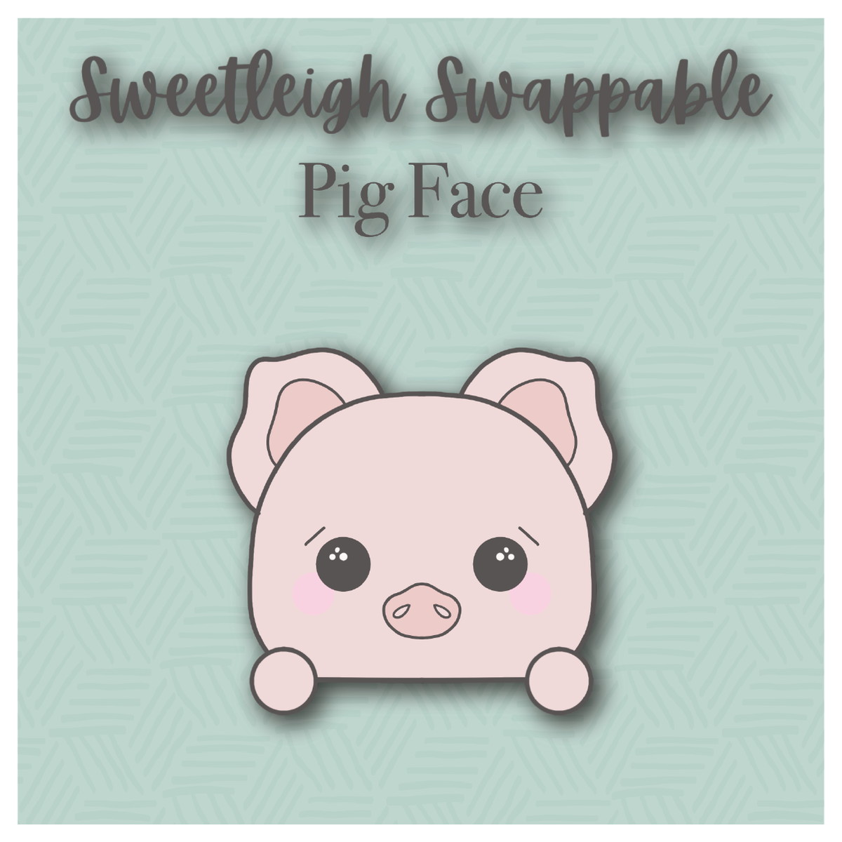 Sweetleigh Swappable Pig Face Cookie Cutter