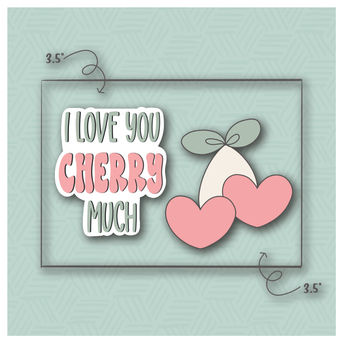 I Love You Cherry Much 2 Piece Cookie Cutter Set