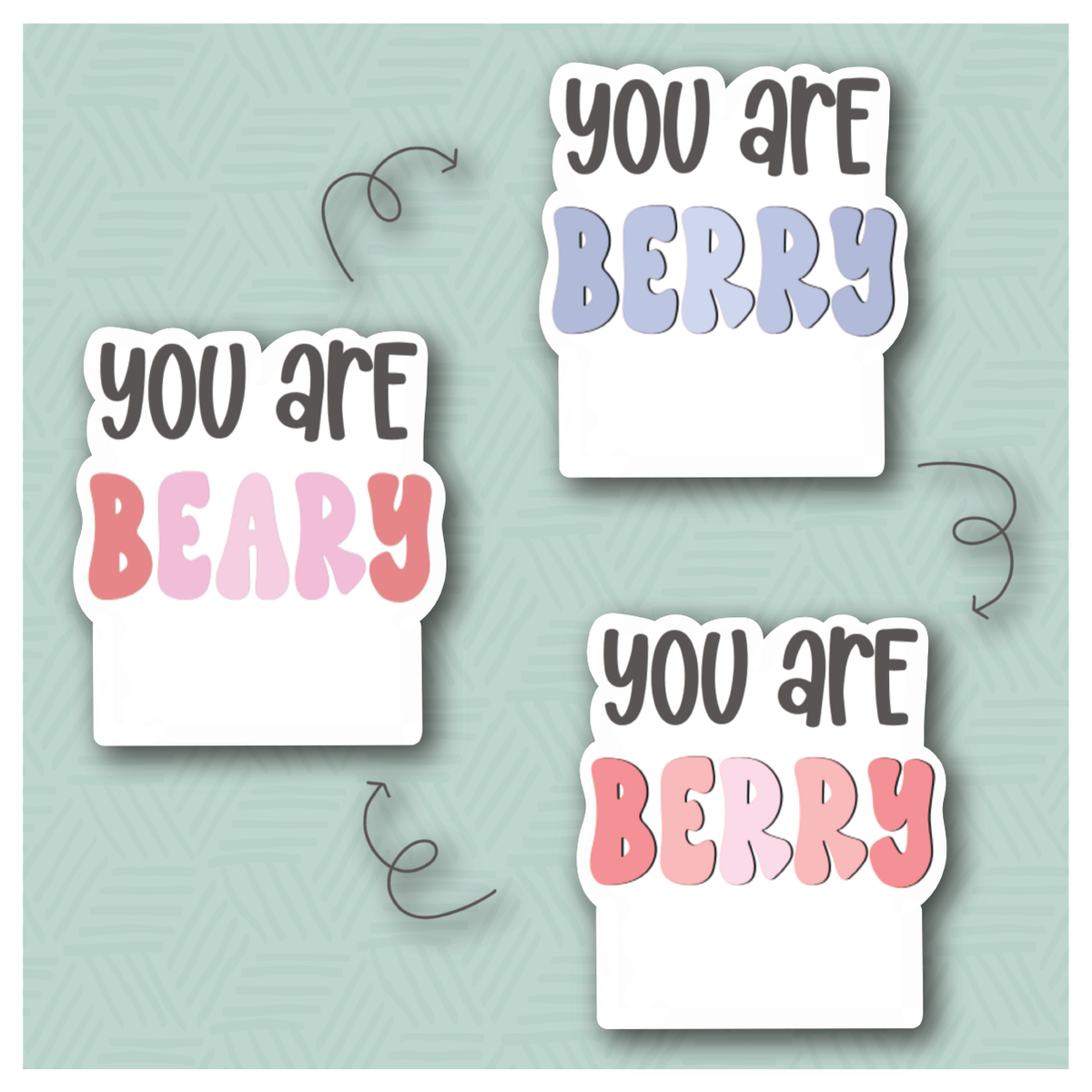 You are Beary Berry Hand Lettered Cookie Cutter