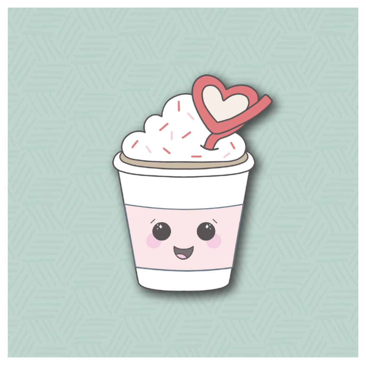 Valentines Latte Cookie Cutter