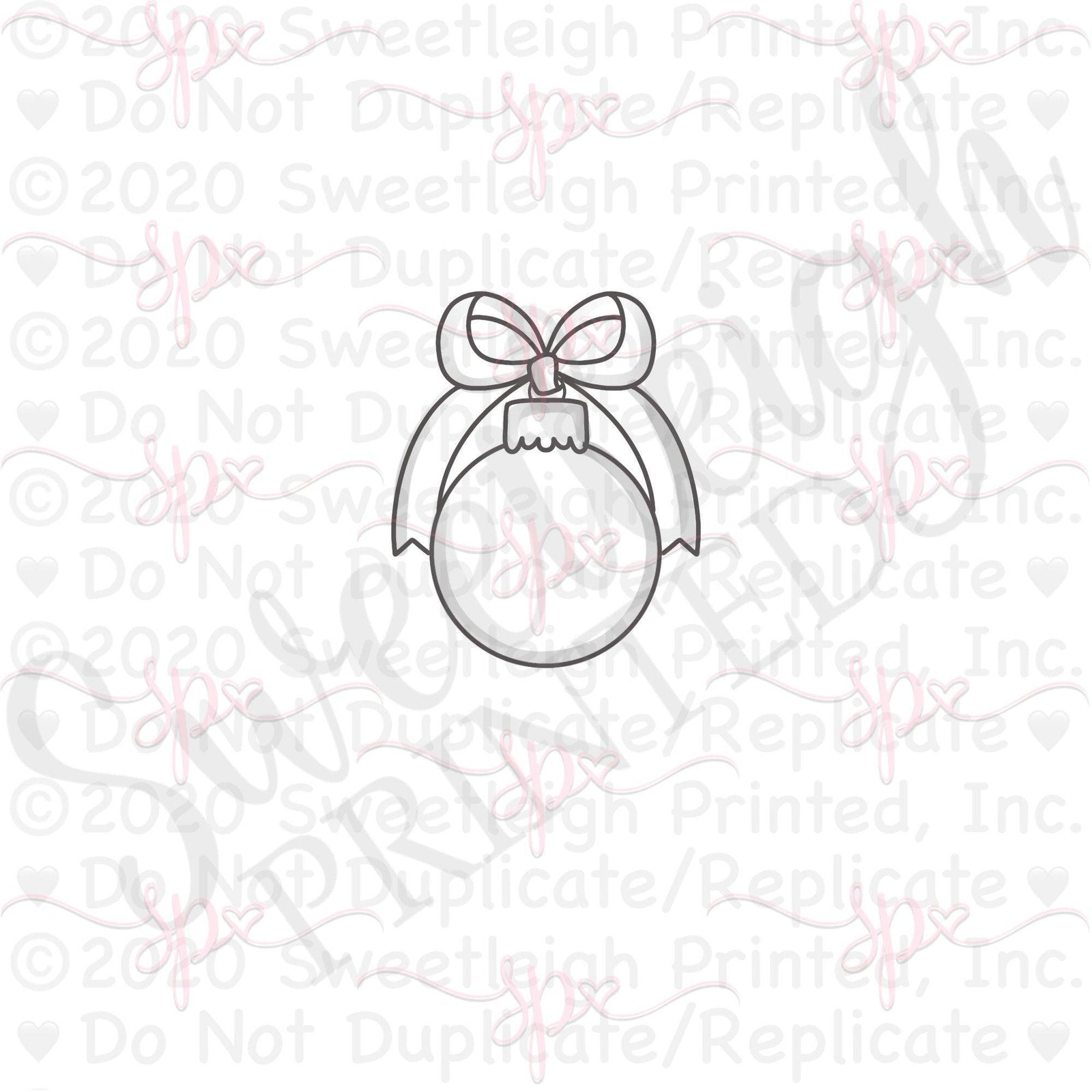 Velvet Bow Ornament Cookie Cutter - Sweetleigh 