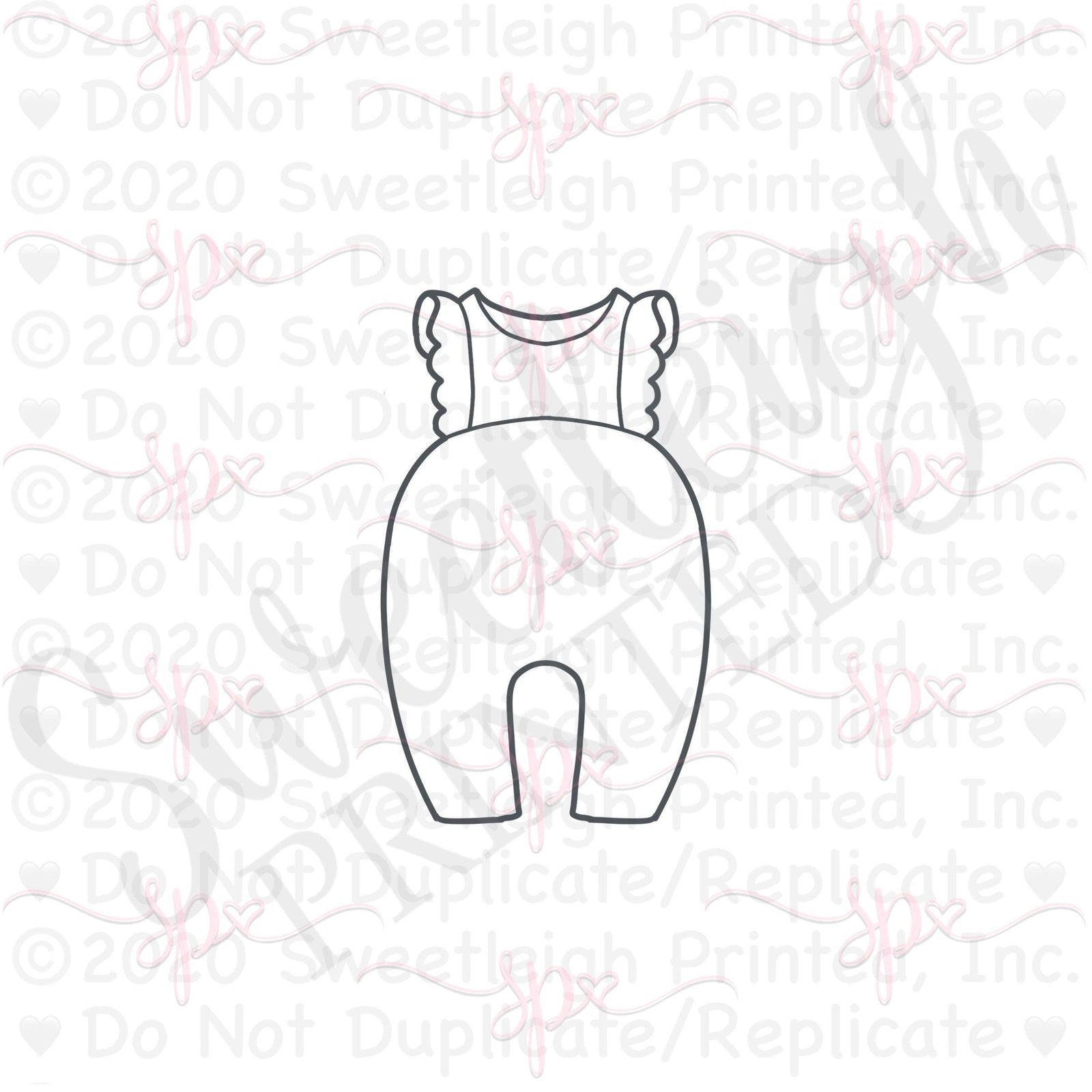 Velvet Romper Cookie Cutter - Sweetleigh 