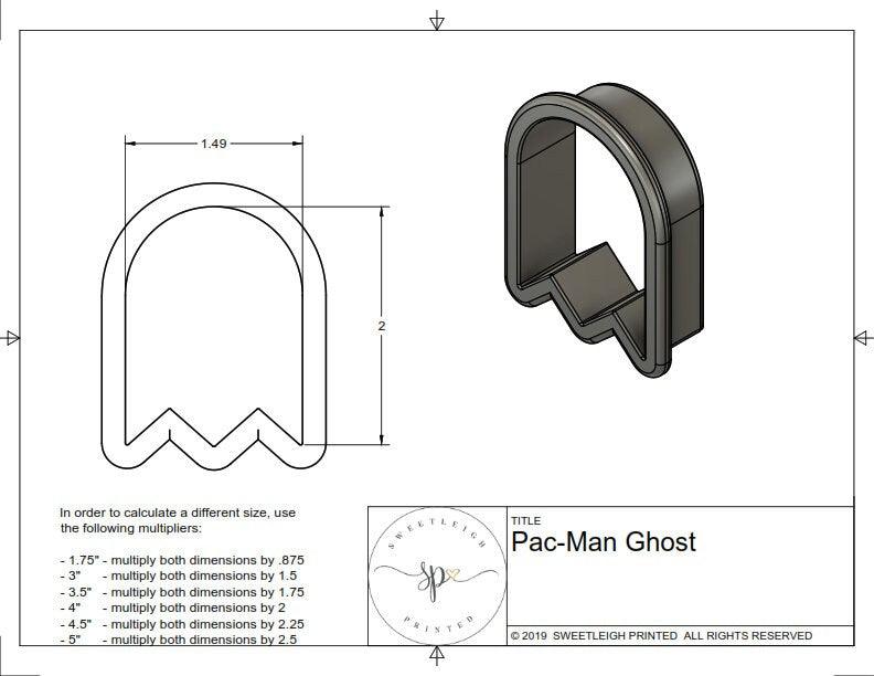 Video Game Ghost Cookie Cutter - Sweetleigh 