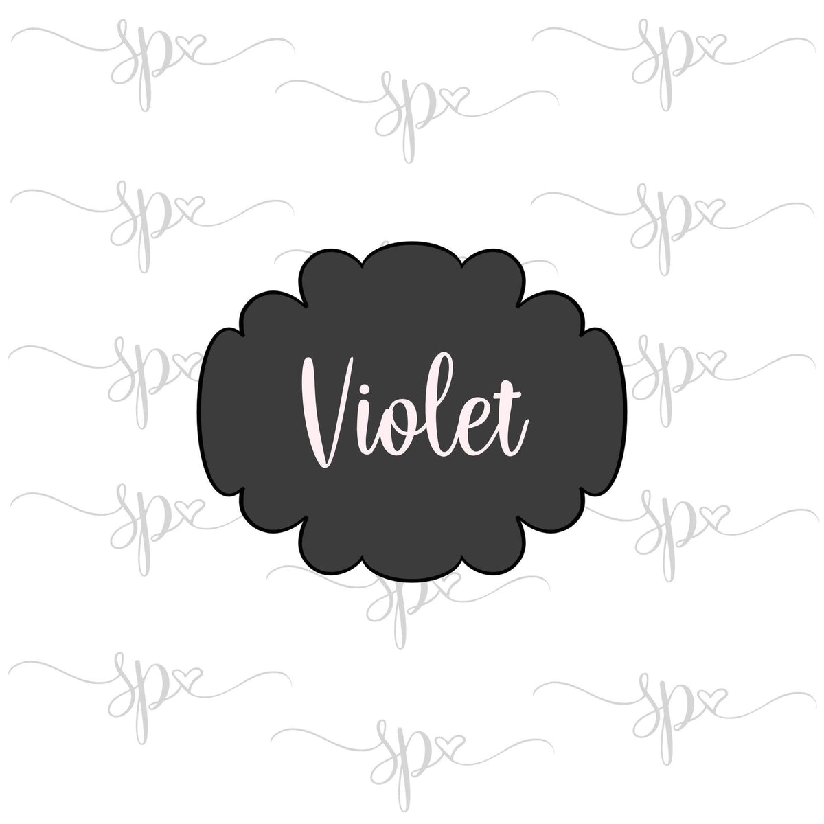 Violet Plaque Cookie Cutter - Sweetleigh 