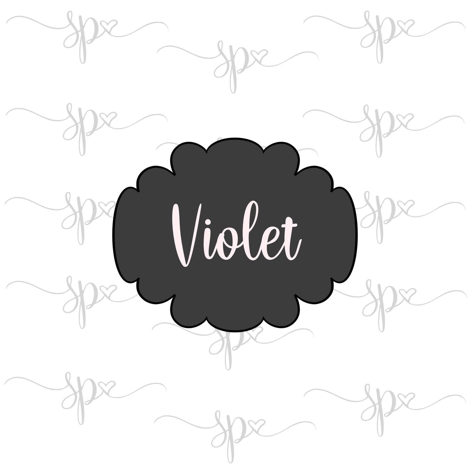 Violet Plaque Cookie Cutter - Sweetleigh 