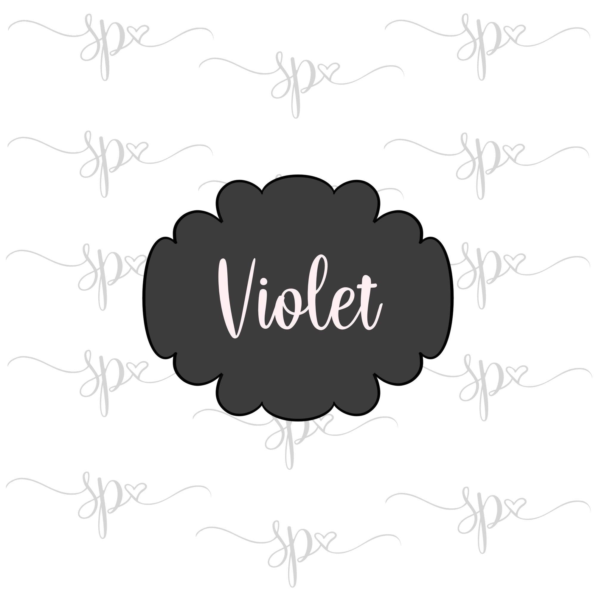 Violet Plaque Cookie Cutter - Sweetleigh 