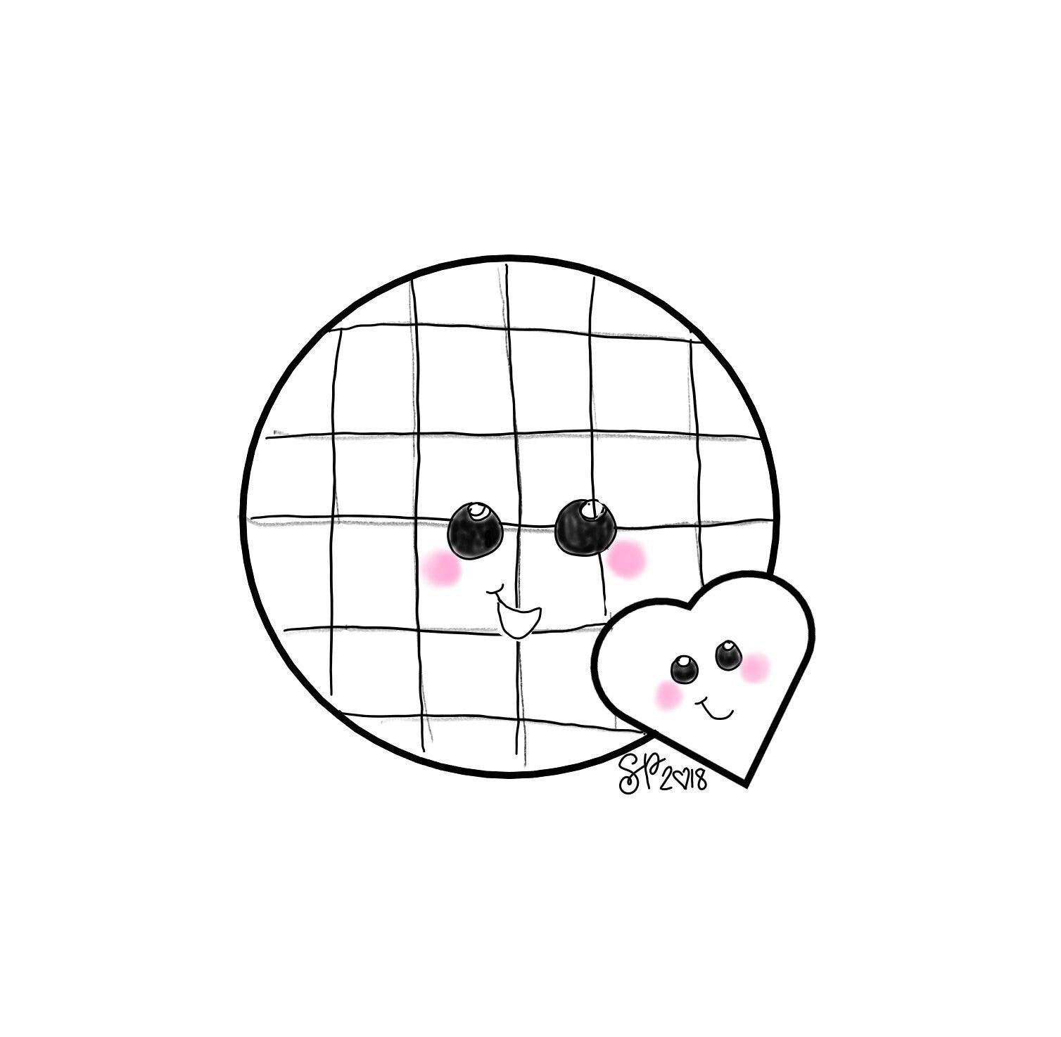 Waffle with Heart Cookie Cutter - Sweetleigh 