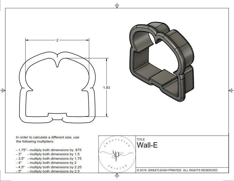Wall-E Cookie Cutter by Lady Milkstache - Sweetleigh 