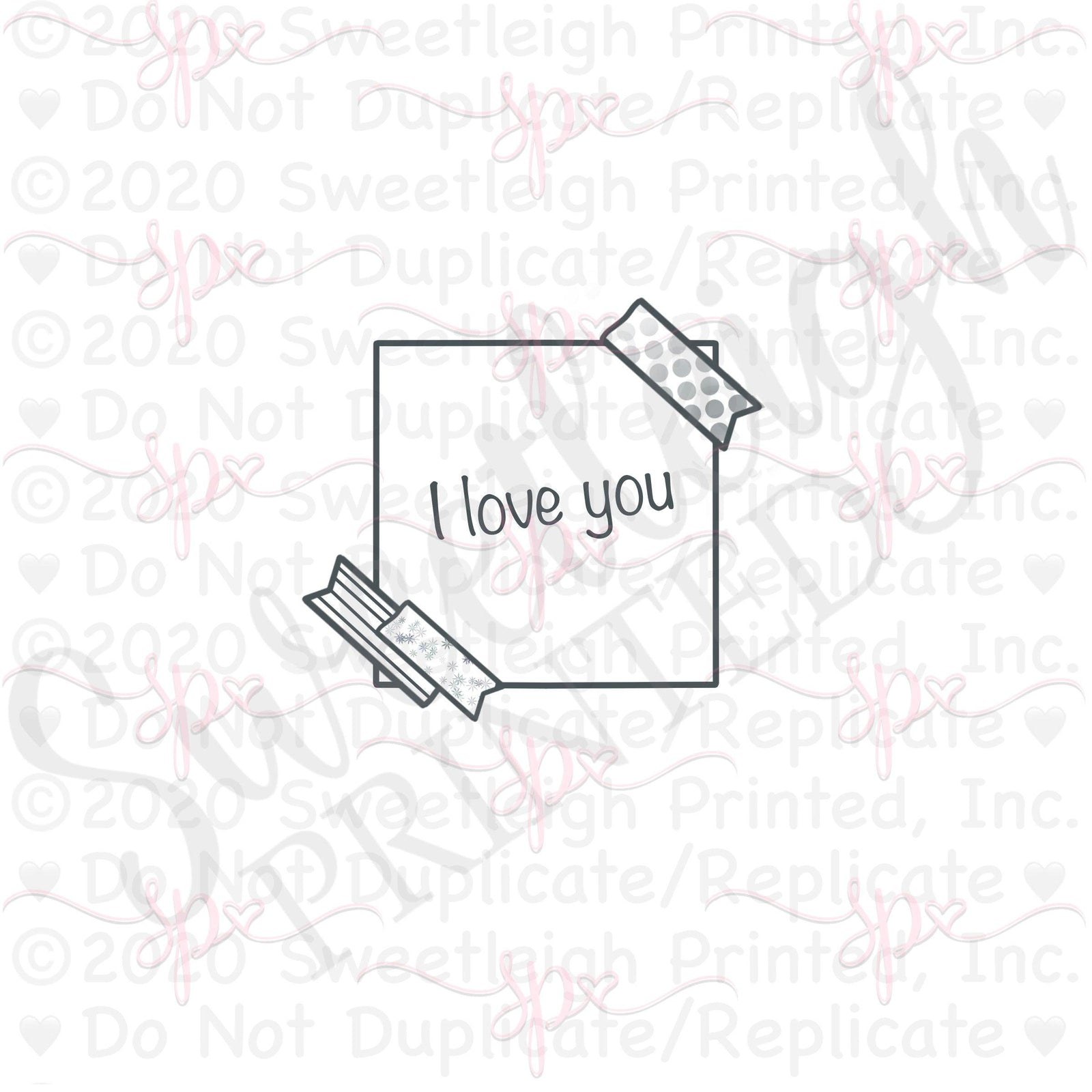 Washi Note Cookie Cutter - Sweetleigh 