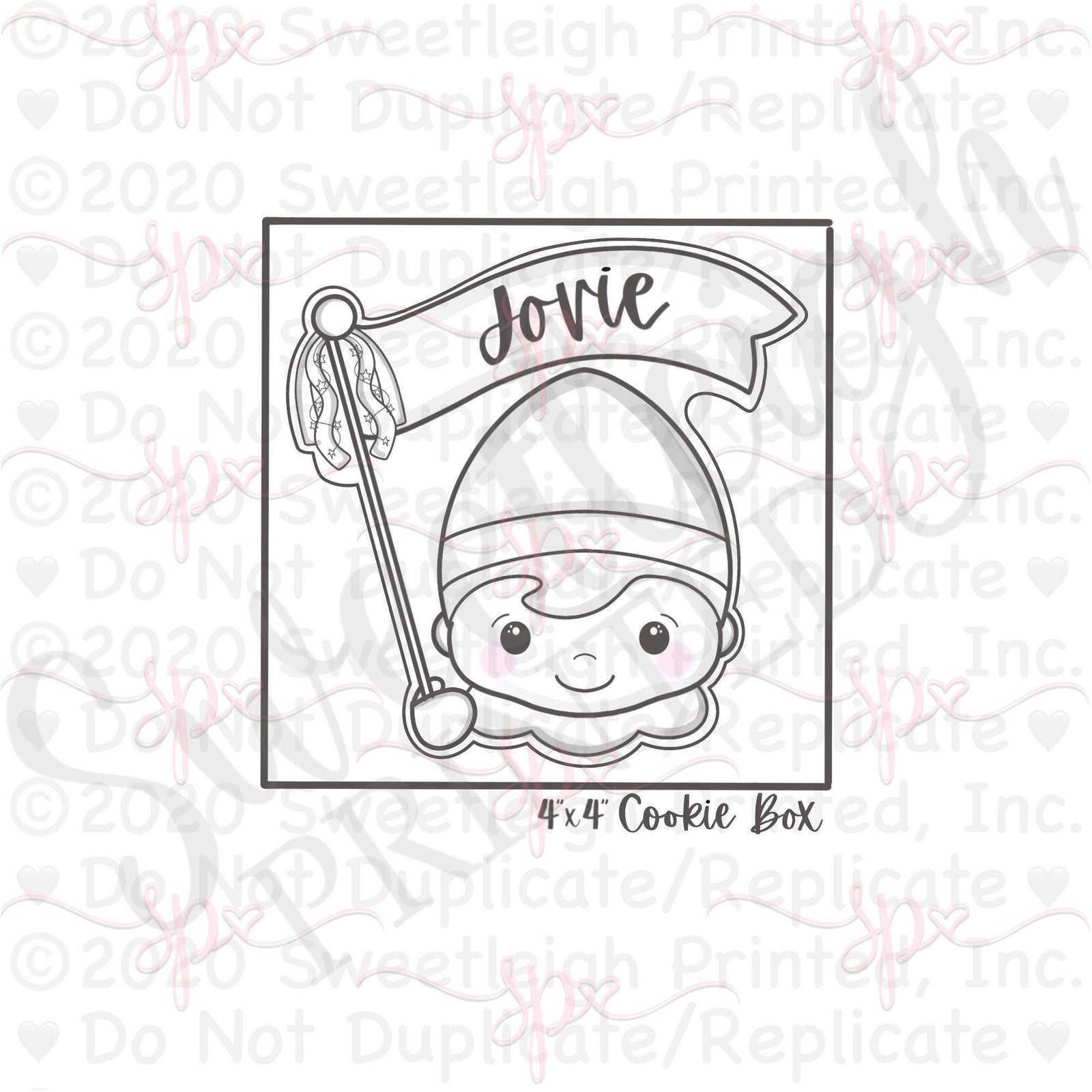 Waving Pennant Elf Cookie Cutter - Sweetleigh 