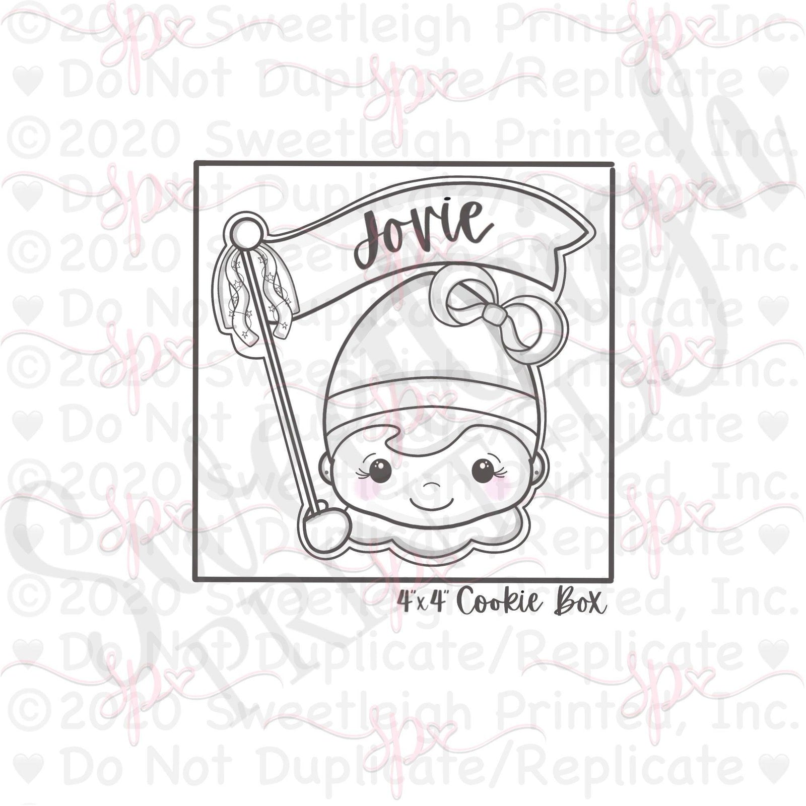 Waving Pennant Girly Elf Cookie Cutter - Sweetleigh 