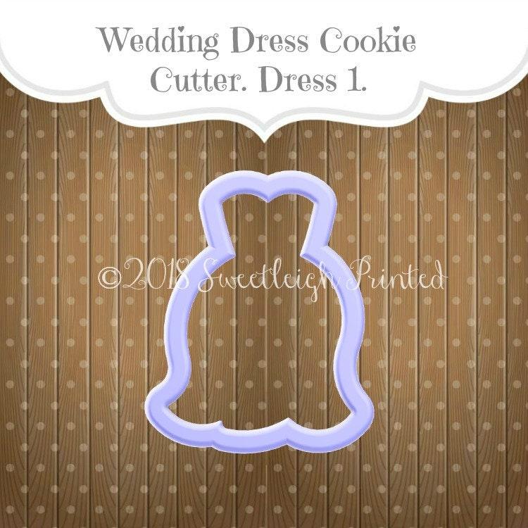 Wedding Dress 1 Cookie Cutter - Sweetleigh 