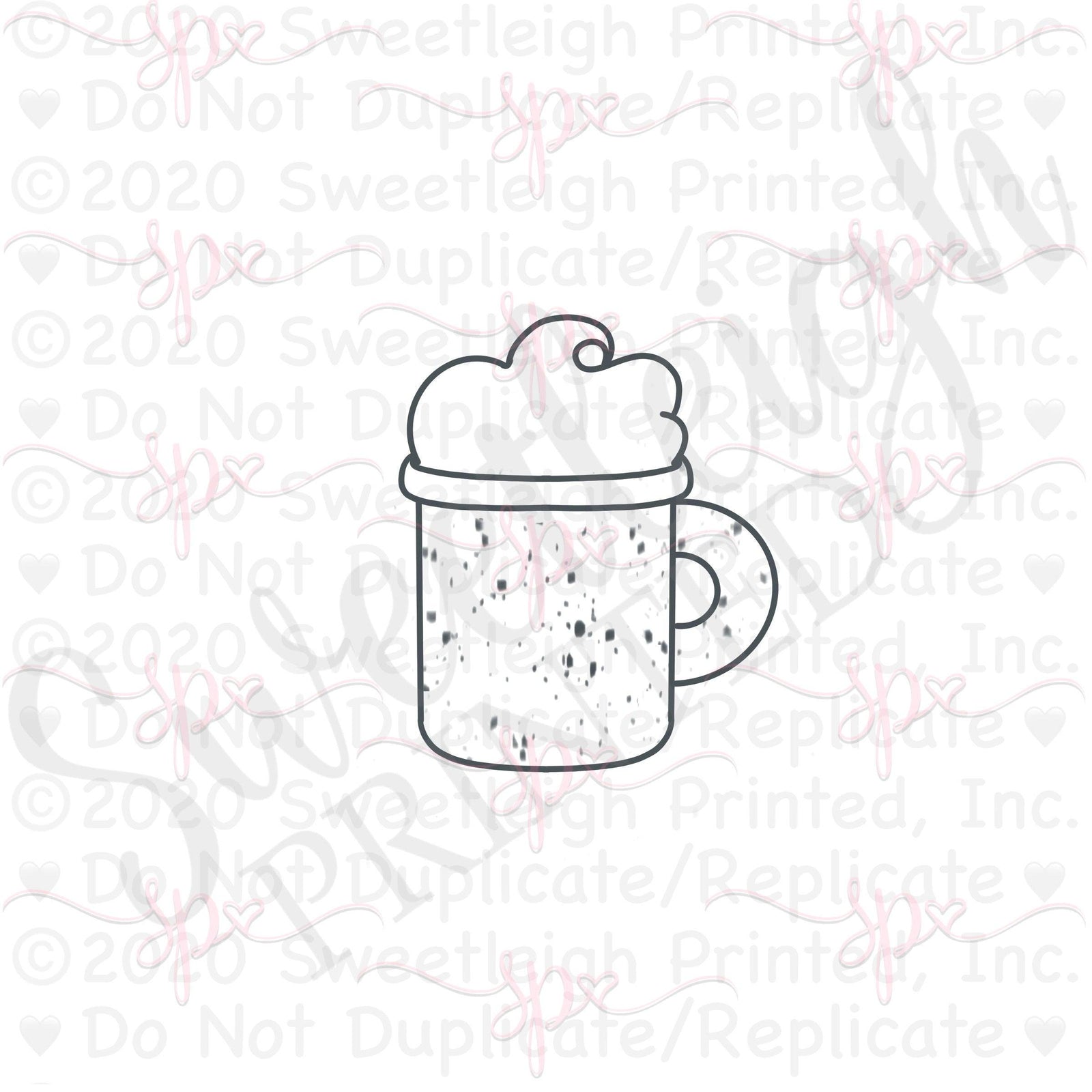 Whip Mug 2020 Cookie Cutter - Sweetleigh 
