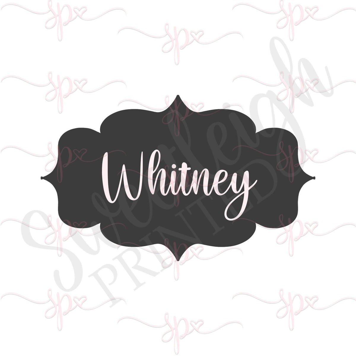 Whitney Plaque Cookie Cutter - Sweetleigh 