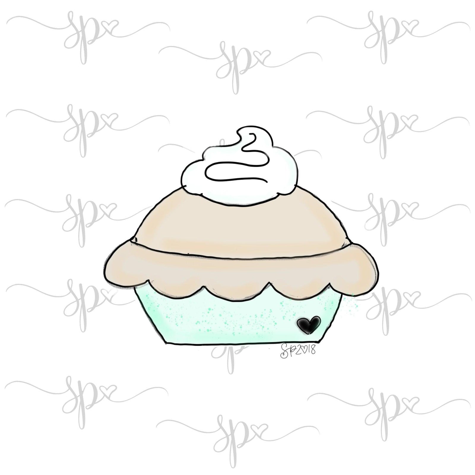 Whole Pie with Whip Cream Cookie Cutter - Sweetleigh 