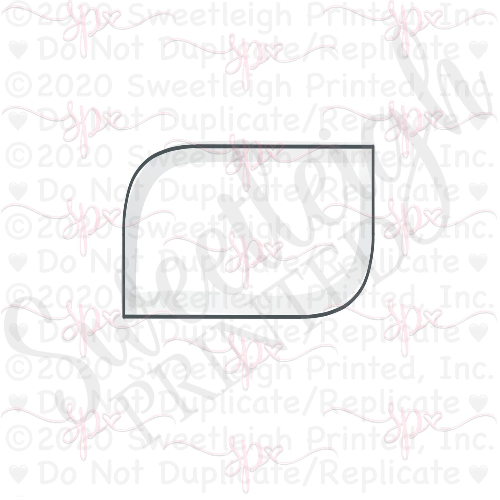 Wide Everleigh Plaque Cookie Cutter - Sweetleigh 