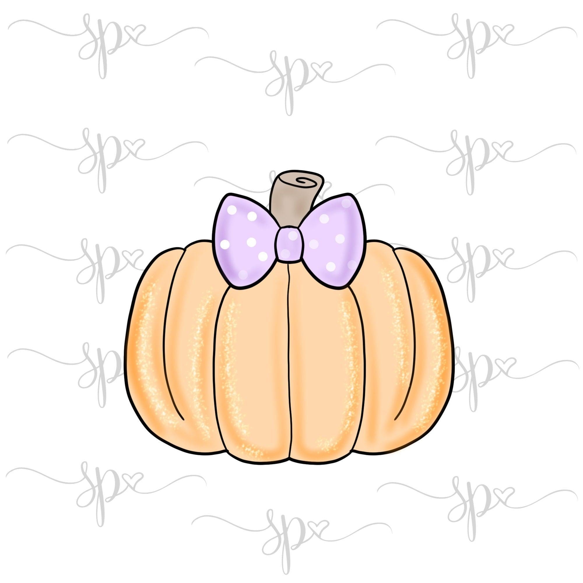 Wide Girly Pumpkin 2015 Cookie Cutter - Sweetleigh 