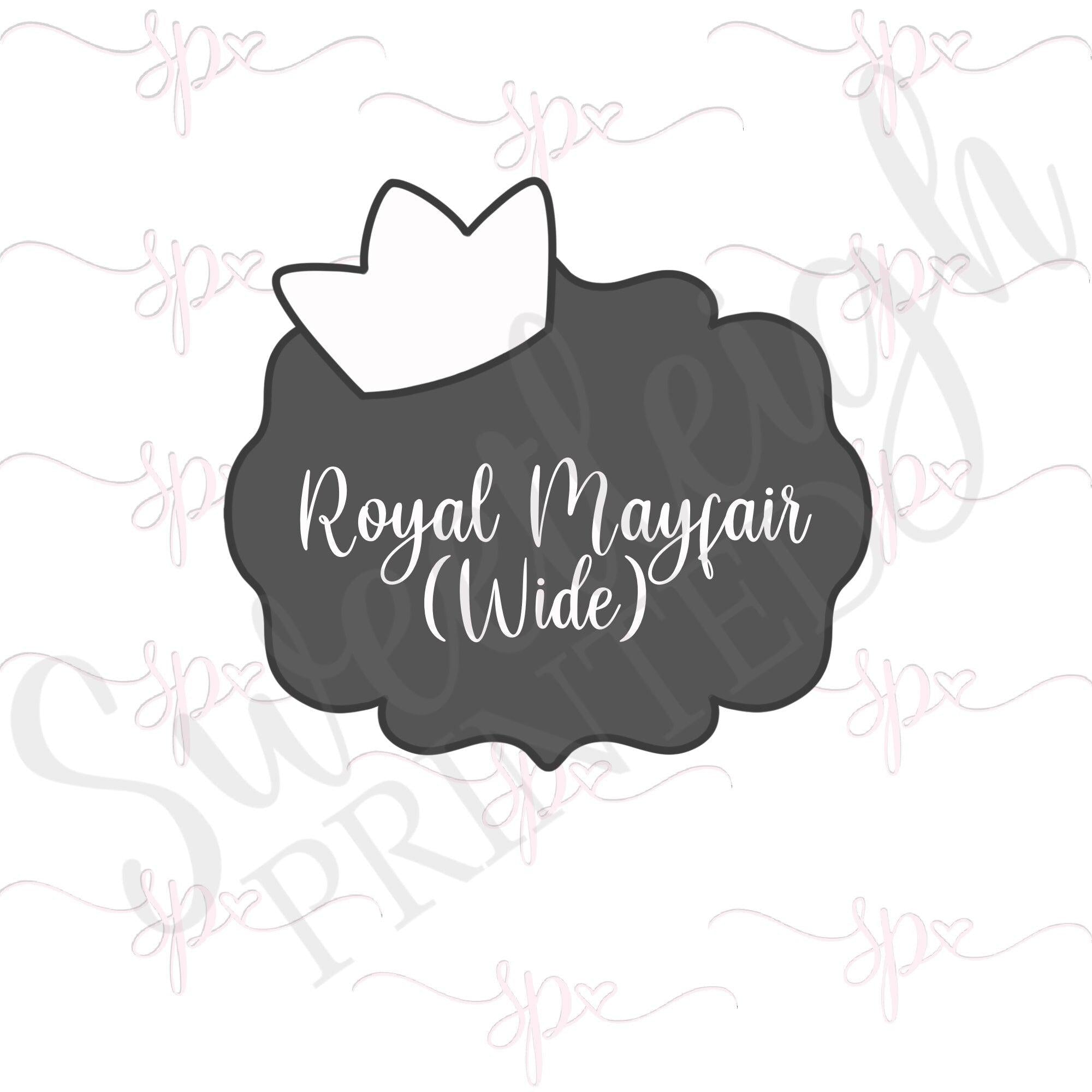Wide Royal Mayfair Plaque Cookie Cutter - Sweetleigh 