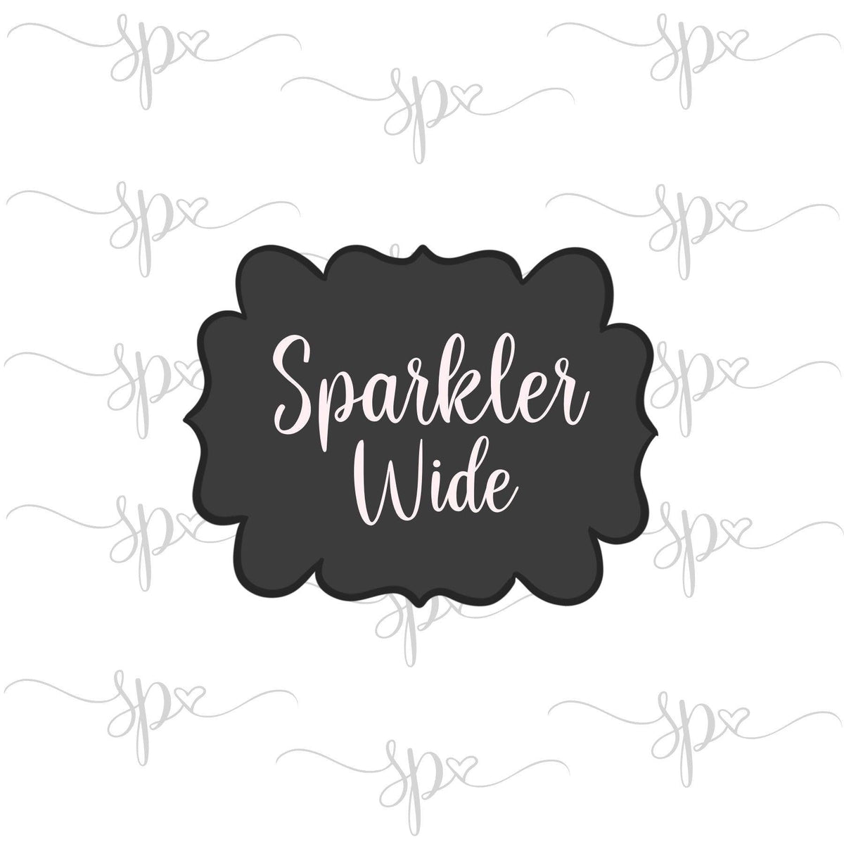 Wide Sparkler Plaque Cookie Cutter - Sweetleigh 