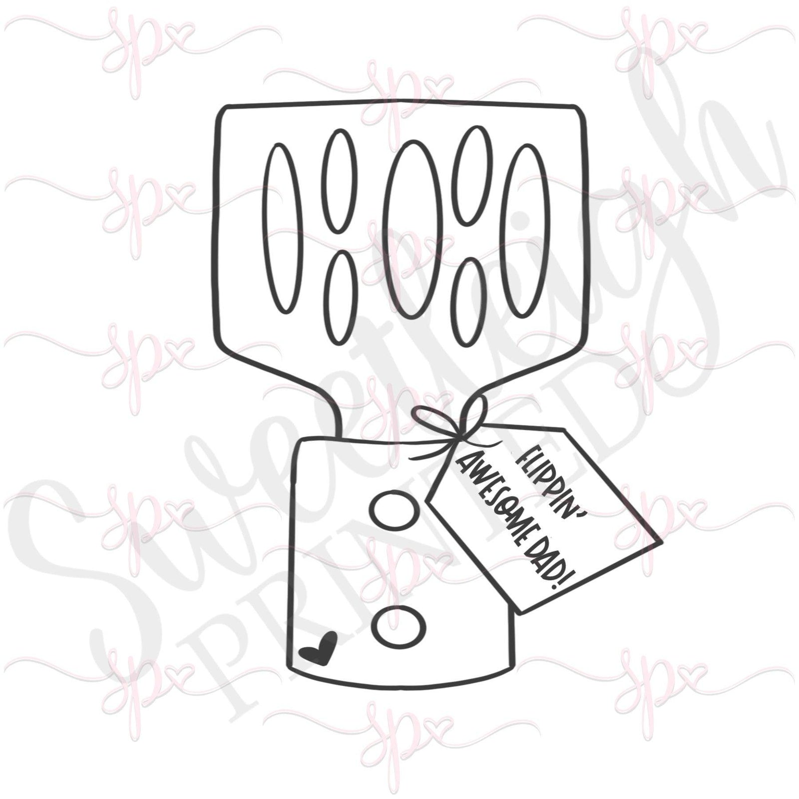 Wide Spatula with or without Tag Cookie Cutter - Sweetleigh 