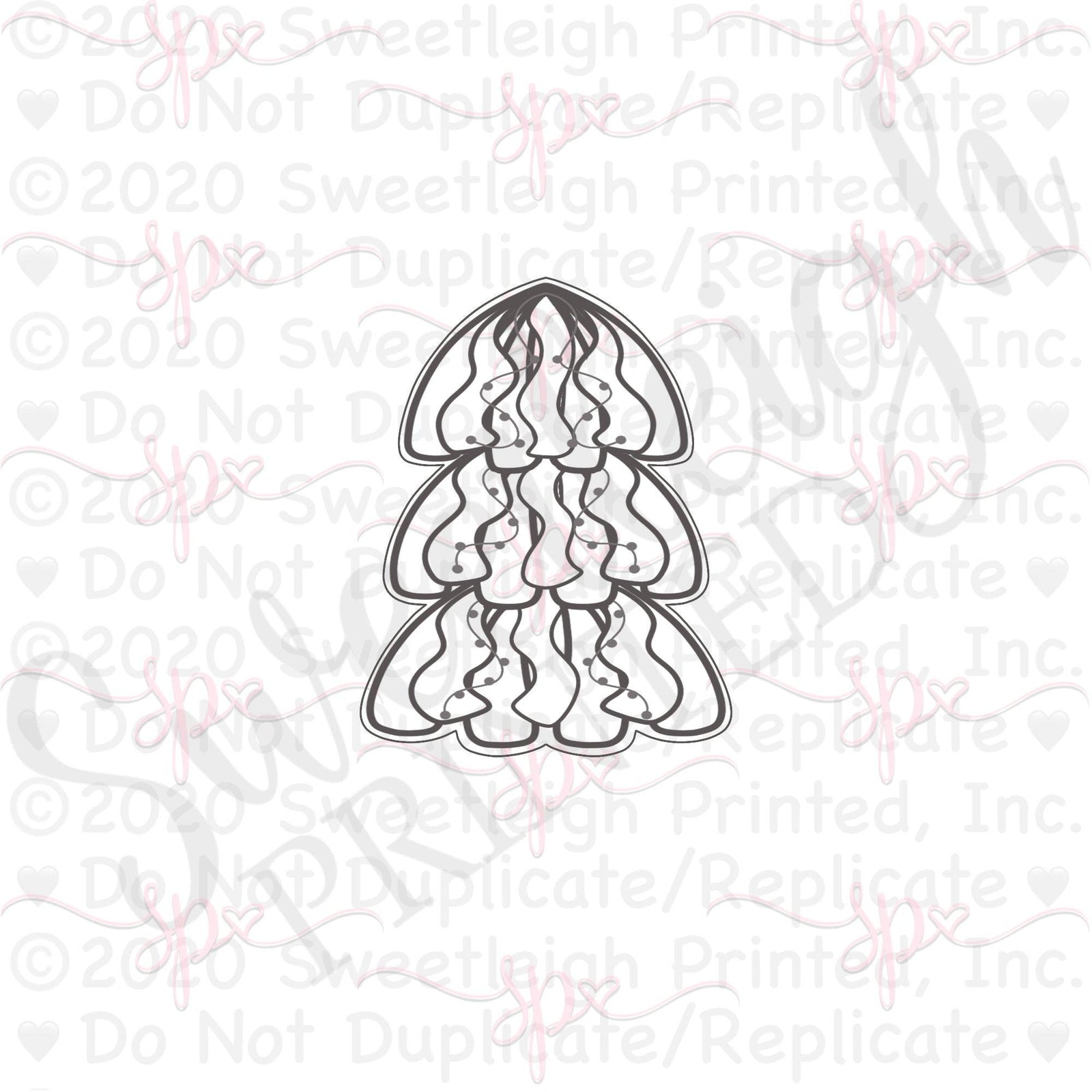 Wide Streamer Tree Cookie Cutter - Sweetleigh 