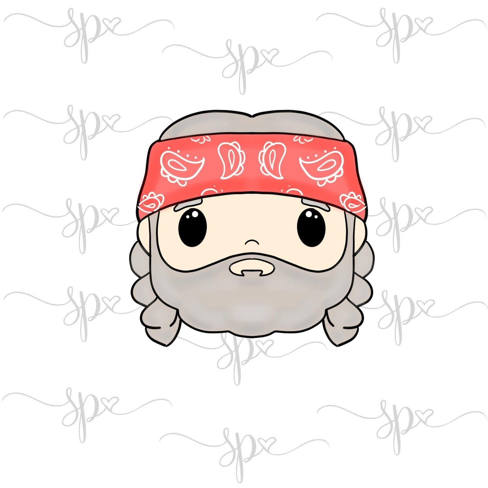 Willie Nelson  Face Cookie Cutter - Sweetleigh 