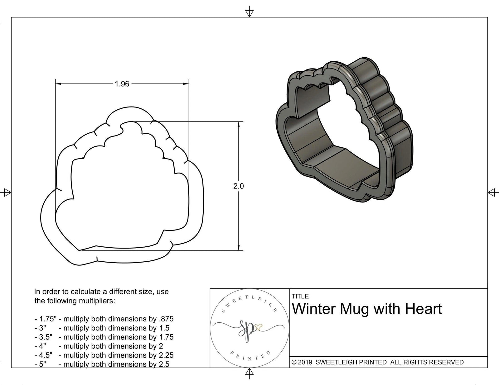 Winter Mug with Heart Cookie Cutter - Sweetleigh 