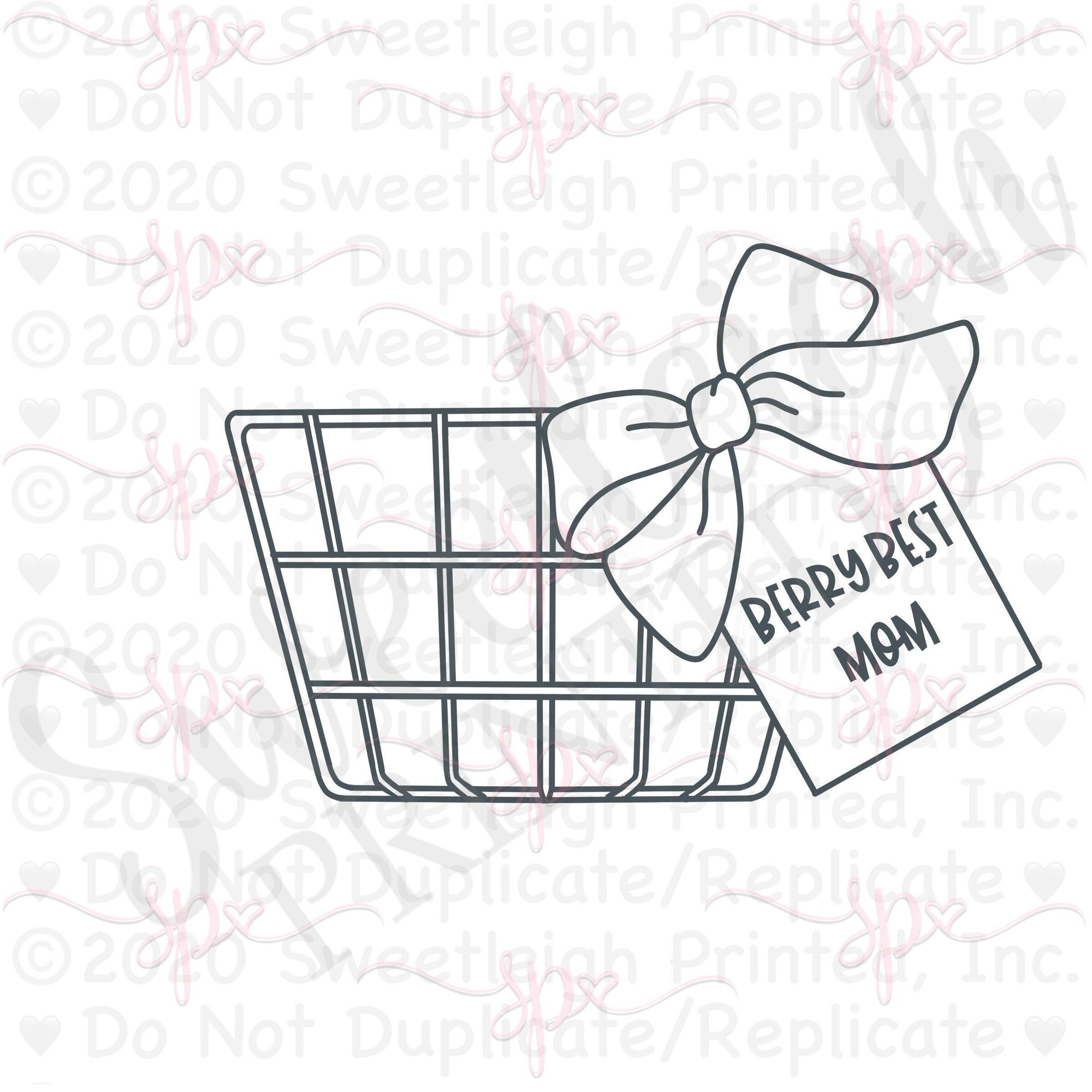 Wire Basket with Tag Cookie Cutter - Sweetleigh 