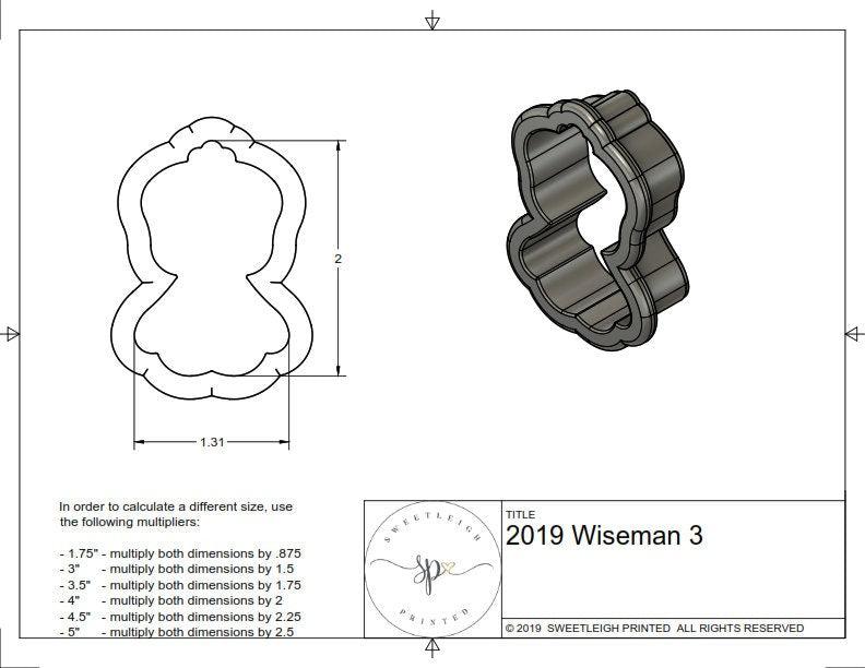 Wiseman 3 (2019) Cookie Cutter - Sweetleigh 