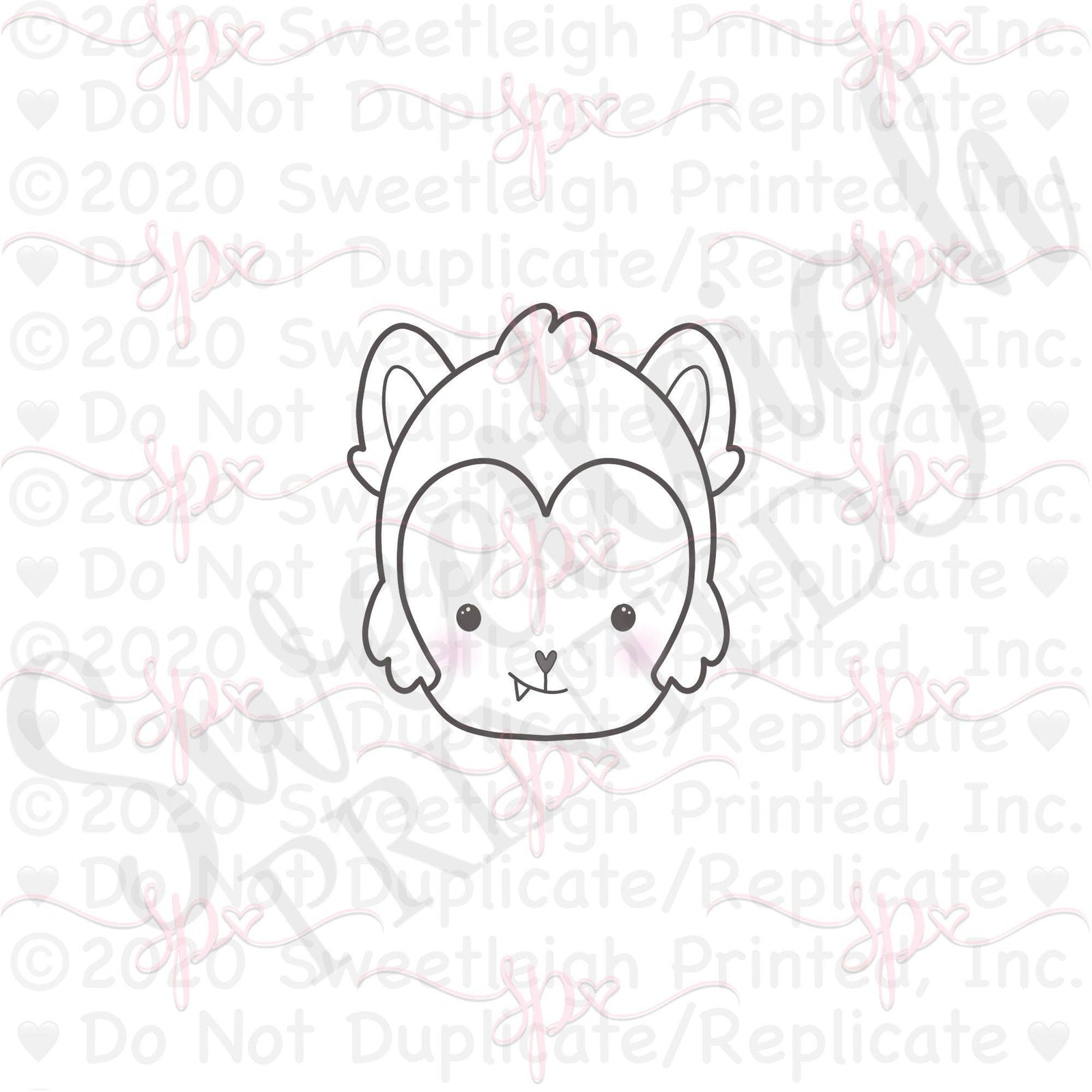 Wolfman Face 2021 cookie cutter - Sweetleigh 