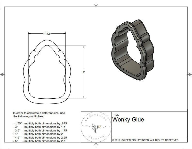 Wonky Glue Bottle Cookie Cutter - Sweetleigh 