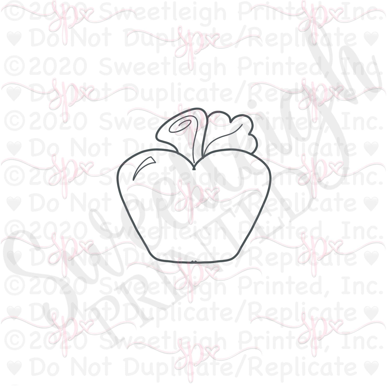 Wooden Apple Cookie Cutter - Sweetleigh 