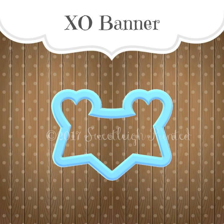 XO Banner Cookie Cutter - Sweetleigh 