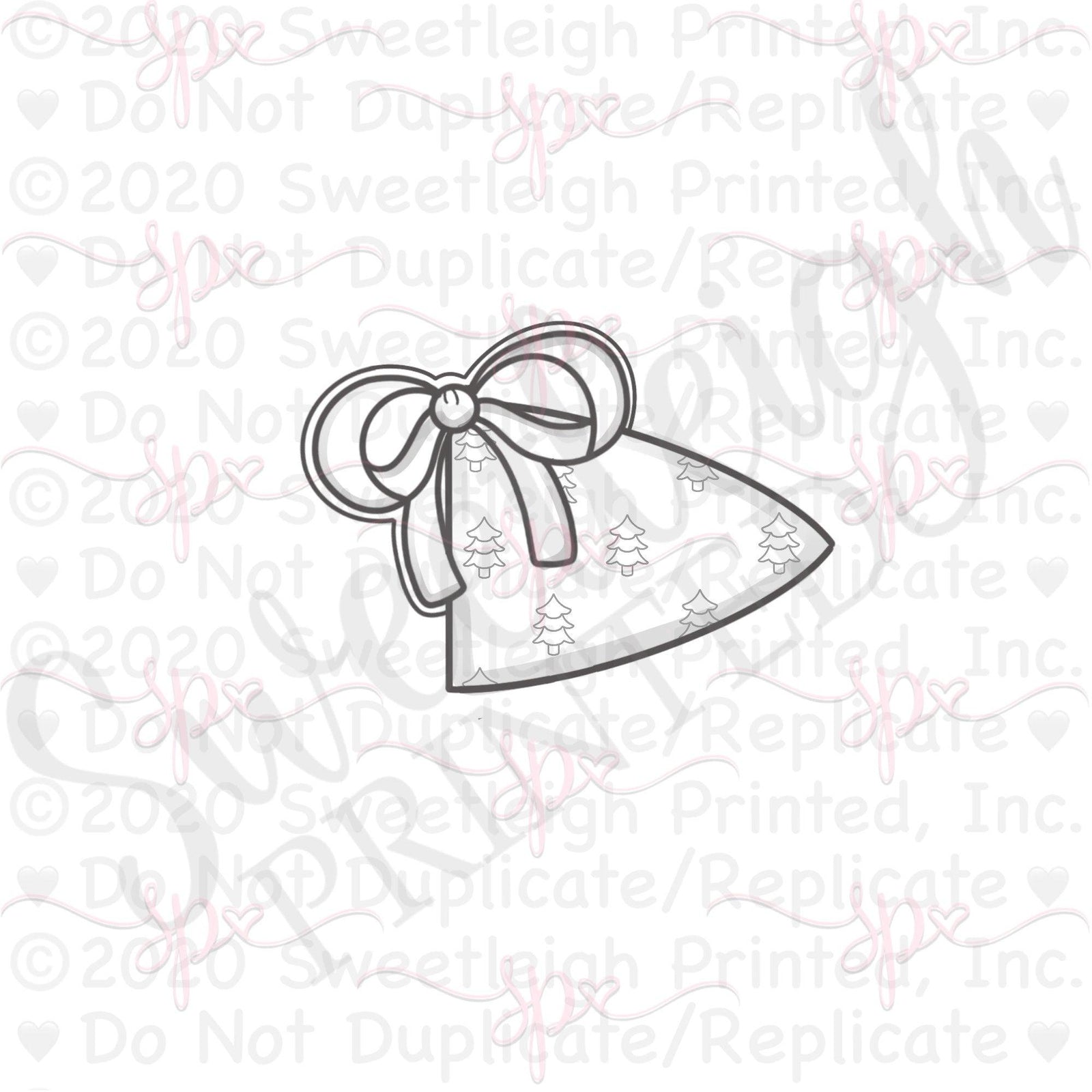 Yarn Bow Pennant 1 Cookie Cutter - Sweetleigh 