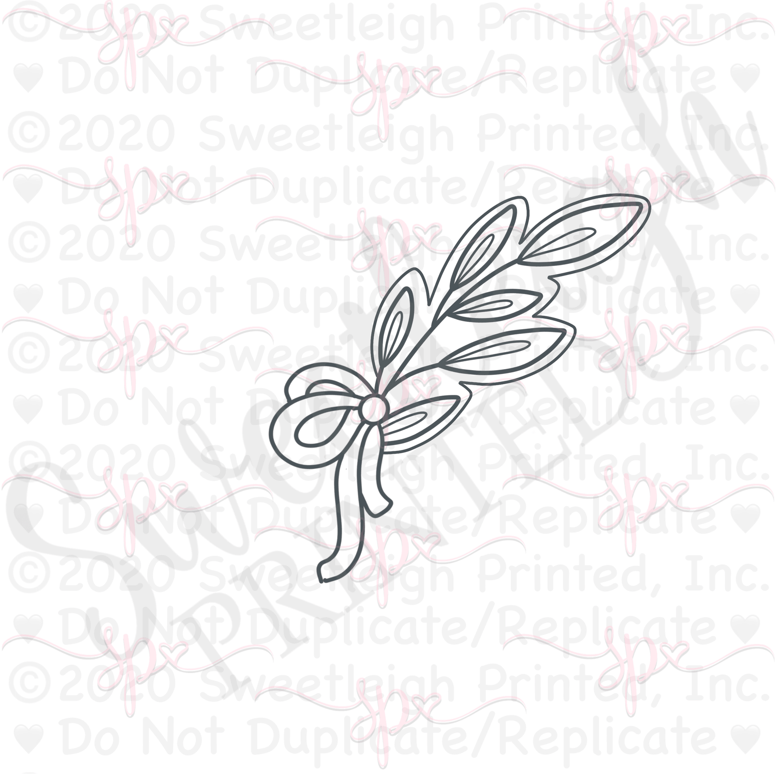 Yarn Bow Sprig Cookie Cutter - Sweetleigh 