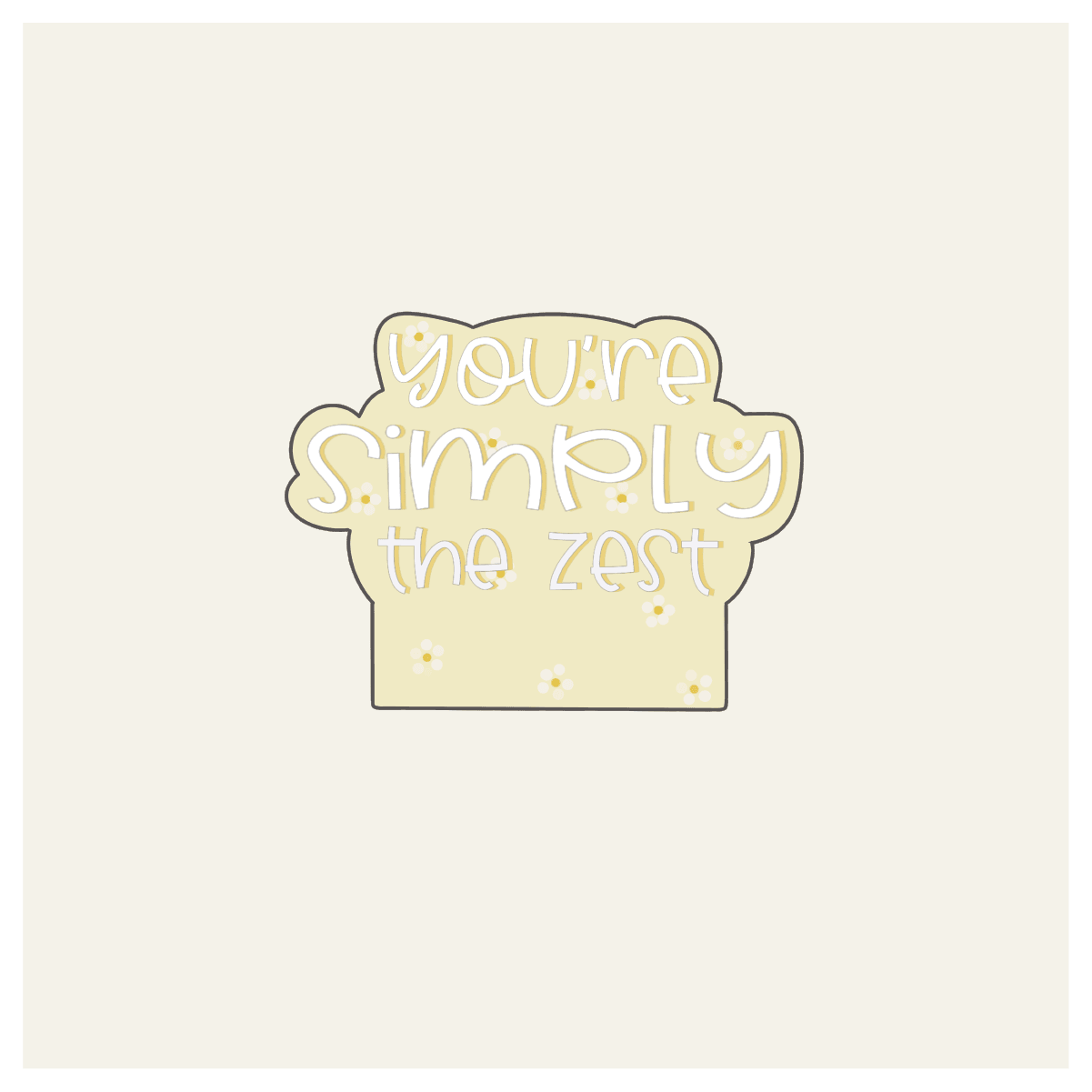 You're Shrimply the Best Mom Hand Lettered Cookie Cutter - Sweetleigh 