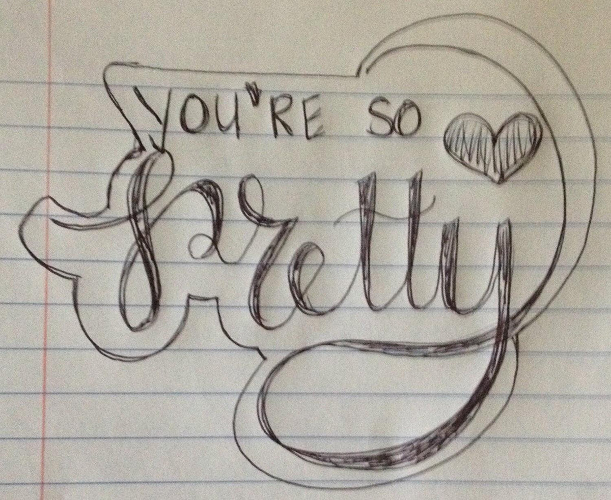 You&#39;re So Pretty Hand Lettered Cookie Cutter - Sweetleigh 
